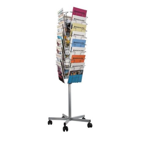 Metalen wand folderhouder a4 3 vaks met flyer