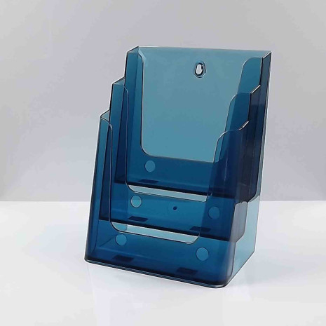  Folderhouder 3* A4 Transparant Blauw