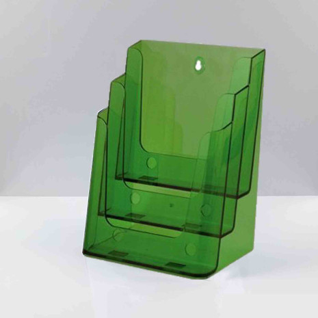 Folderhouder 3* A4 Transparant Groen