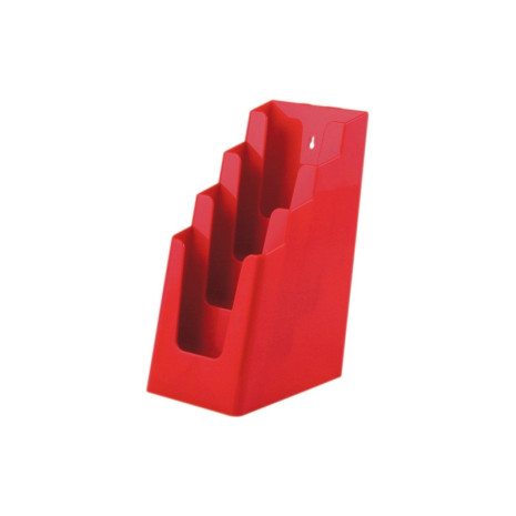 Folderhouder 4x 1/3 A4 rood 