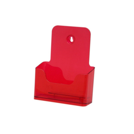 Folderhouder A5 transparant rood
