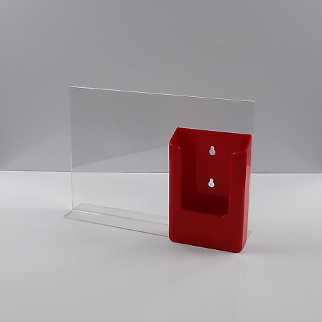 T-Standaard A4 liggend met rode folderhouder 1/3 A4