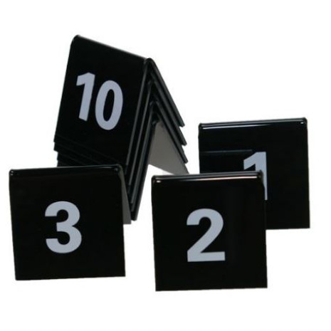Tafelnummers set zwart nummers 11 tot en met 20
