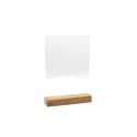 Menu,-/Kaarthouder A4 met bamboe houten voet, Karamel 