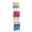 Metalen wand folderhouder a4 3 vaks met flyer