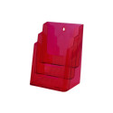 Folderhouder 3x A4 Transparant Rood
