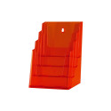 Folderhouder 4x A5 Transparant Oranje