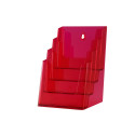 Folderhouder 4x A5 Transparant Rood