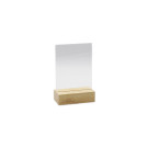 Menu,-/Kaarthouder A6 met bamboe voet, Blank 