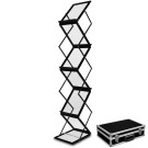 Brochurehouder ZigZag A4 Zwart, Inklapbaar (incl. koffer)
