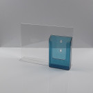T-Standaard A4 liggend met 1/3 A4 folderhouder transprant blauw