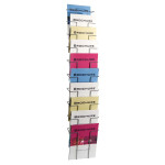 Draadfolderhouder wand 10 vaks A4, metaal 