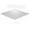 Bodemplaat T.b.v. kubus 400 x 400 x 400 mm, 3 mm PMMA (plexi) zilver spiegel