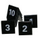 Tafelnummers 1 tot en met 10 zwart